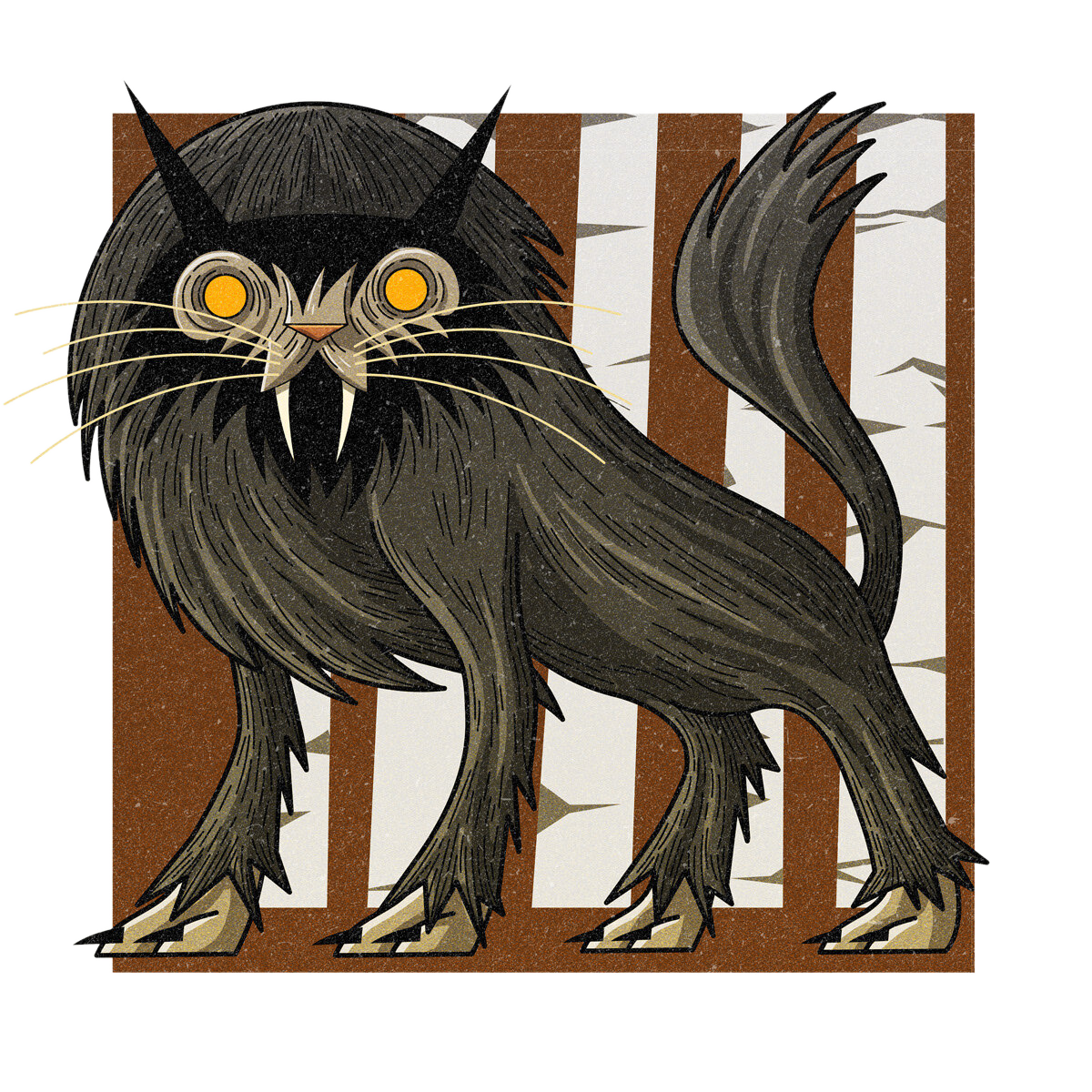 The Beast of Bladenboro, drawn as a feline predator said to live in North Carolina.
