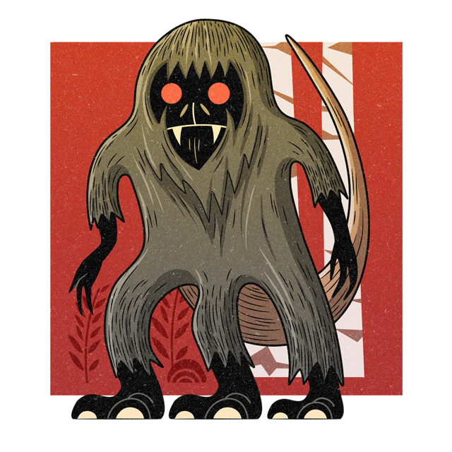 The The Enfield Horror, drawn as an extraterrestrial and mutant said to live in Illinois.