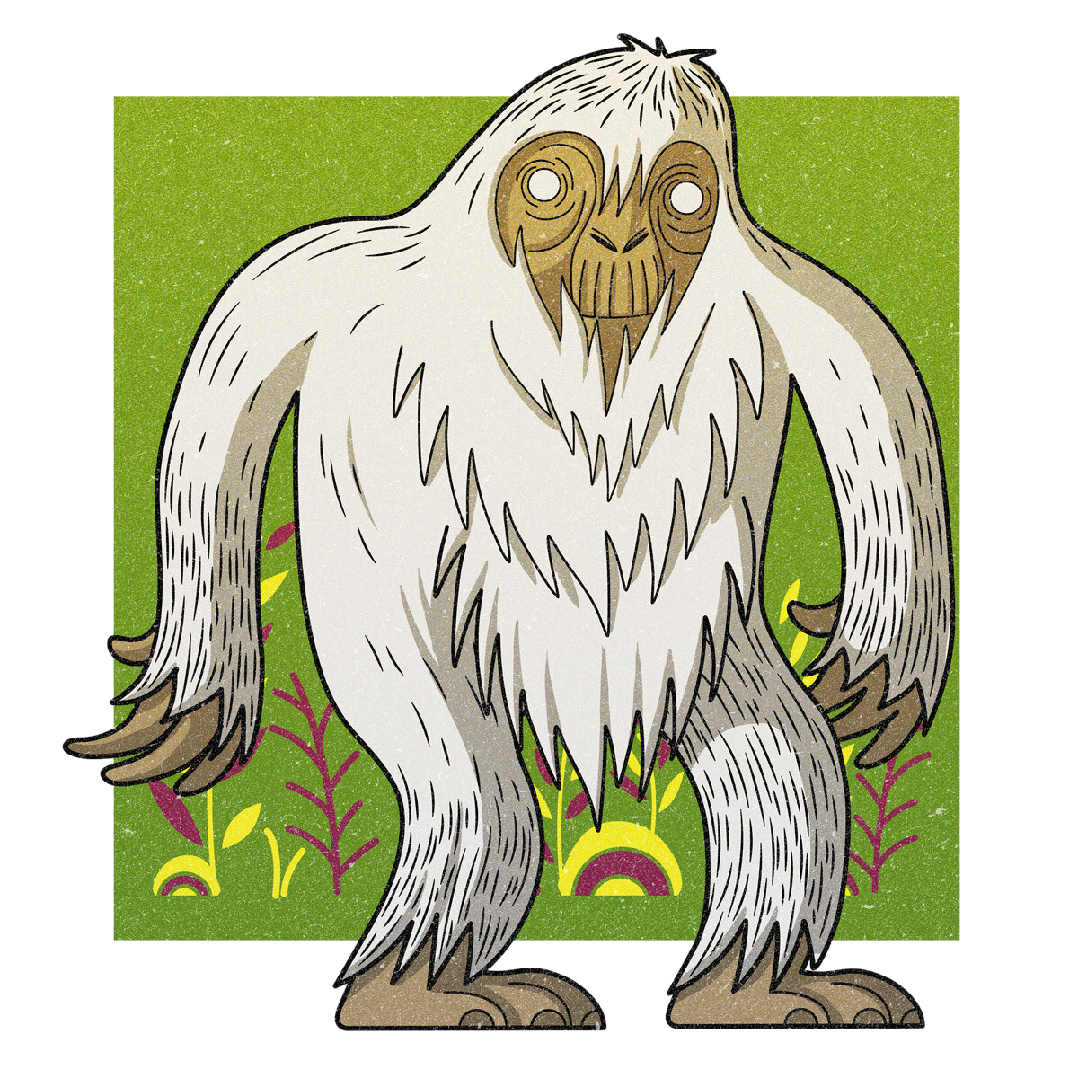 The Mogollon Monster, drawn as a hominid said to live in Arizona.
