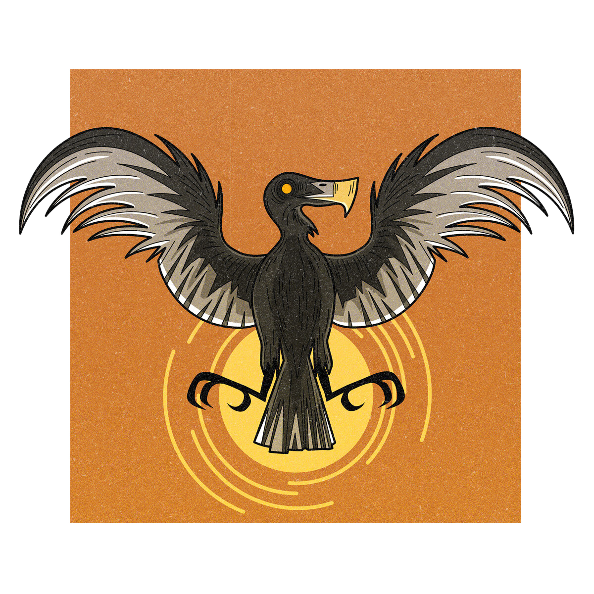 The Teratorns, drawn as a prehistoric avian said to live in New Mexico.