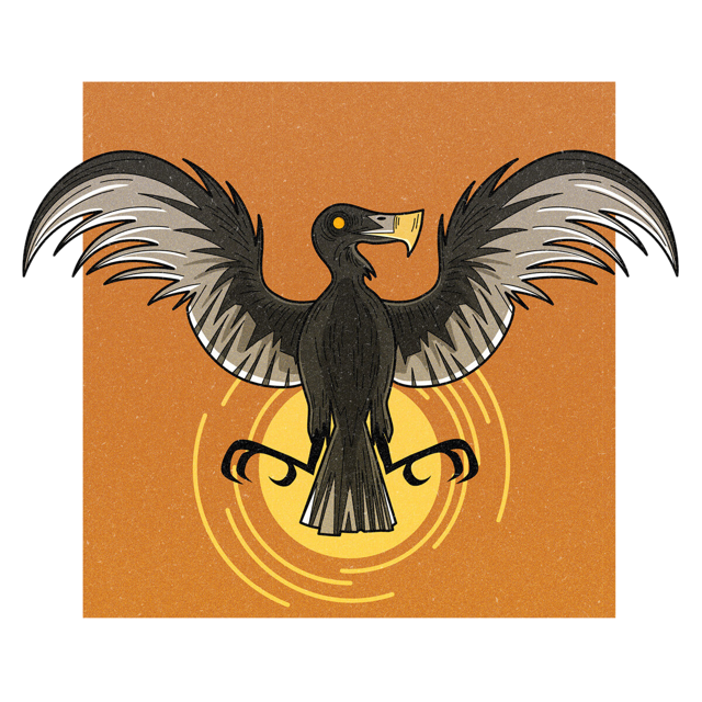 The Teratorns, drawn as a prehistoric avian said to live in New Mexico.